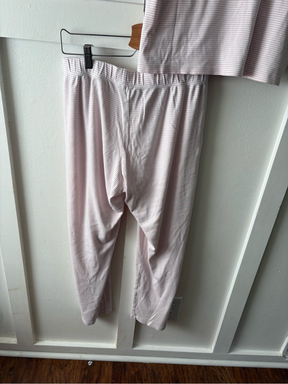 Lake Women's Pajama Set Size Small White/Pink Stripes Short Sleeve Pima Cotton - Picture 8 of 8